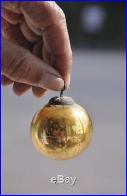 10 Pc Vintage Original 2.25'' Small German Glass Kugel / Christmas Ornament