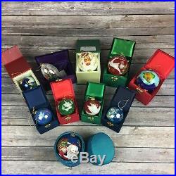 10 Pier 1 Imports Li Bien Christmas Ornaments Glass Hand Painted Collectible