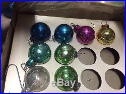 100+ Vintage Shiny Brite Glass Christmas Ornaments INDENTS SNOW STRIPED BELL