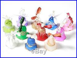 (100) hand blown Czech glass red bell Christmas tree ornament bauble decoration