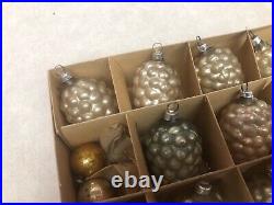 11 Vintage 1930's Grapes Mercury Glass Christmas Tree Ornaments