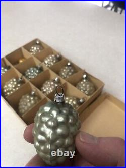 11 Vintage 1930's Grapes Mercury Glass Christmas Tree Ornaments