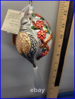 12 Days of Christmas Ornament 2 Turtle Doves Radko Glass Rare Retired#2415 R57