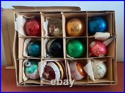 12 Pc Premier Glass Antique Hand Blown Glass Christmas Tree Holiday Ornaments