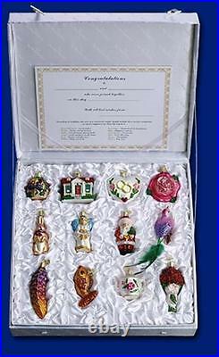 12 Piece Bride's Tree Collection Old World Christmas Glass Ornaments Set 14010