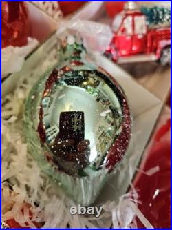 12 Piece Luxury Frontgate Holiday Collection Glass Ornaments Excellent Cond