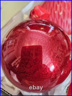 12 Piece Luxury Frontgate Holiday Collection Glass Ornaments Excellent Cond
