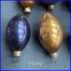 12 Vintage Corning Glass Works Christmas Tree Ornaments in Box WWII era USA