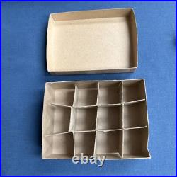 12 Vintage Corning Glass Works Christmas Tree Ornaments in Box WWII era USA