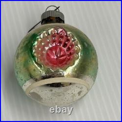 12 Vintage Shiny Bright Christmas Mercury Glass Ornaments