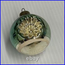 12 Vintage Shiny Bright Christmas Mercury Glass Ornaments