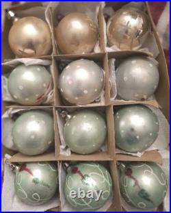 12 vtg Fantasia Poland Glass Christmas Tree Ornaments Santa, Snowman 12 vtg Fantasia Poland Glass Christmas Tree Ornaments Santa, Snowman