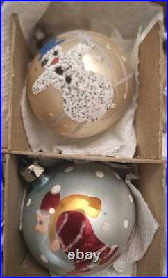 12 vtg Fantasia Poland Glass Christmas Tree Ornaments Santa, Snowman 12 vtg Fantasia Poland Glass Christmas Tree Ornaments Santa, Snowman