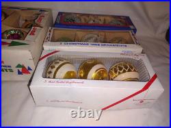 13= 4 Boxes Jumbo Santa Land Mercury Glass Christmas Ornaments Poland+ 3.5&6