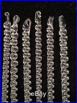 13 Antique VTG 8 Glass Icicle Tree Ornament Higbees Cleveland Xmas Germany