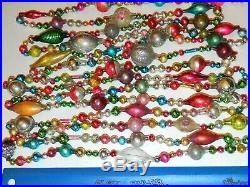 14 1/2 FEET 100% Vintage Mercury Glass Bead Christmas Garland BIG Beads