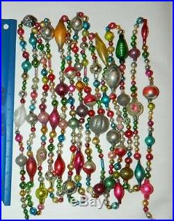 14 1/2 FEET 100% Vintage Mercury Glass Bead Christmas Garland BIG Beads