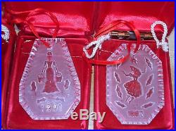 14 Pcs. Waterford 12 Days of Christmas Ornaments withBoxes 1982-1995
