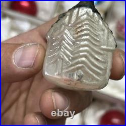 15 VTG Shiny Brite / German Mercury Glass Christmas Ornaments Bumpy Lantern UFO
