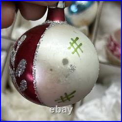 15 VTG Shiny Brite / German Mercury Glass Christmas Ornaments Bumpy Lantern UFO