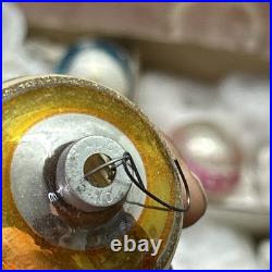 15 VTG Shiny Brite / German Mercury Glass Christmas Ornaments Bumpy Lantern UFO