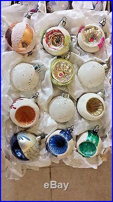 150 Huge Lot Vintage/Antique Glass Christmas Ornaments USA Poland Germany Japan