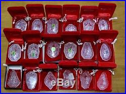(18) Different 1978-1995 Waterford Crystal Christmas Ornaments-12 Days-Free Ship