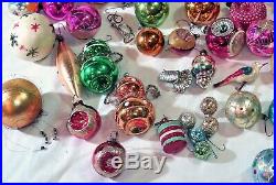 186 Antique Christmas Tree Ornaments 186. Wire Wrapped, Indent, Shiny Brite more