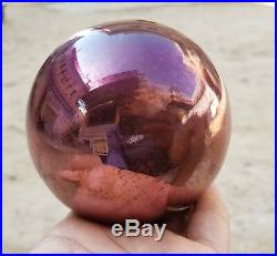 1920s Vintage Early Amethyst Glass Heavy 4.25 Christmas Kugel Ornament Germany