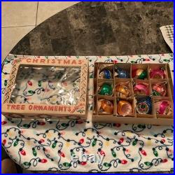 1950's-Christmas Ornaments Glass Poland Fantasia Indents Reflectors in orig. BOX