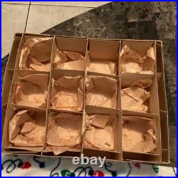 1950's-Christmas Ornaments Glass Poland Fantasia Indents Reflectors in orig. BOX