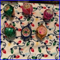 1950's-Christmas Ornaments Glass Poland Fantasia Indents Reflectors in orig. BOX