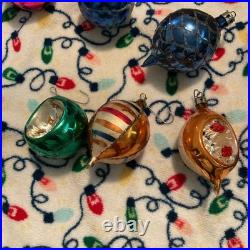 1950's-Christmas Ornaments Glass Poland Fantasia Indents Reflectors in orig. BOX