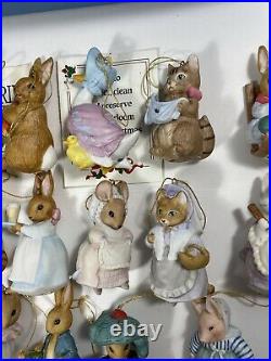 1990 The Beatrix Potter christmas ornament collection LOT of 16 figurines