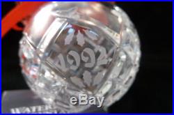 1992 Waterford Annual Christmas Crystal Ball Ornament -Mint in Box