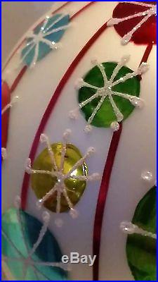 1995 Christopher Radko Glass Ball Christmas Ornament Sputnik Follies Retro 4