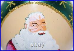 1996 CHRISTOPHER RADKO Esquire Santa Teardrop Christmas Ornament with Tag & Box