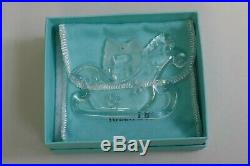 1997 Tiffany & Co. Crystal Sleigh With Presents Boxed Christmas Ornament Signed