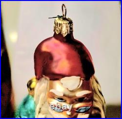 1998 Christopher Radko Glass Christmas Ornament Toy Tinker Santa 98-220-0 WithTag 1998 Christopher Radko Glass Christmas Ornament Toy Tinker Santa 98-220-0 WithTag