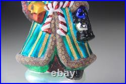 1999 Christopher Radko VINTAGE EMERALD SANTA Christmas Ornament 99-302-0