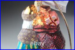 1999 Christopher Radko VINTAGE EMERALD SANTA Christmas Ornament 99-302-0