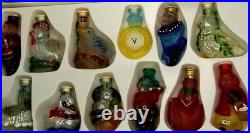 1999 Merck Old World NEW 12 Days of Christmas String Light Glass Ornament Covers