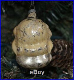 2 Christmas Antique Figural Girl Head Glass Tree Ornament
