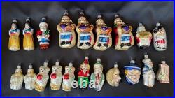 20 Sterling Collection Glass Christmas Ornaments Hand-Crafted Germany Orig Box