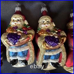 20 Sterling Collection Glass Christmas Ornaments Hand-Crafted Germany Orig Box