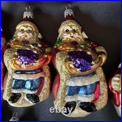 20 Sterling Collection Glass Christmas Ornaments Hand-Crafted Germany Orig Box