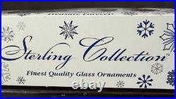20 Sterling Collection Glass Christmas Ornaments Hand-Crafted Germany Orig Box