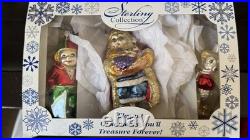 20 Sterling Collection Glass Christmas Ornaments Hand-Crafted Germany Orig Box