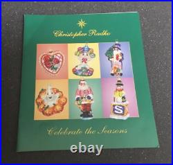 2000 CHRISTOPHER RADKO Celebrate the Seasons 6 Glass Christmas Ornaments