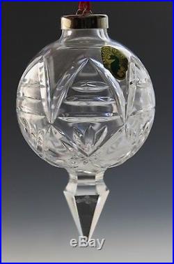 2001 Annual Ball Signed Waterford Irish Crystal Art Glass Christmas Ornament